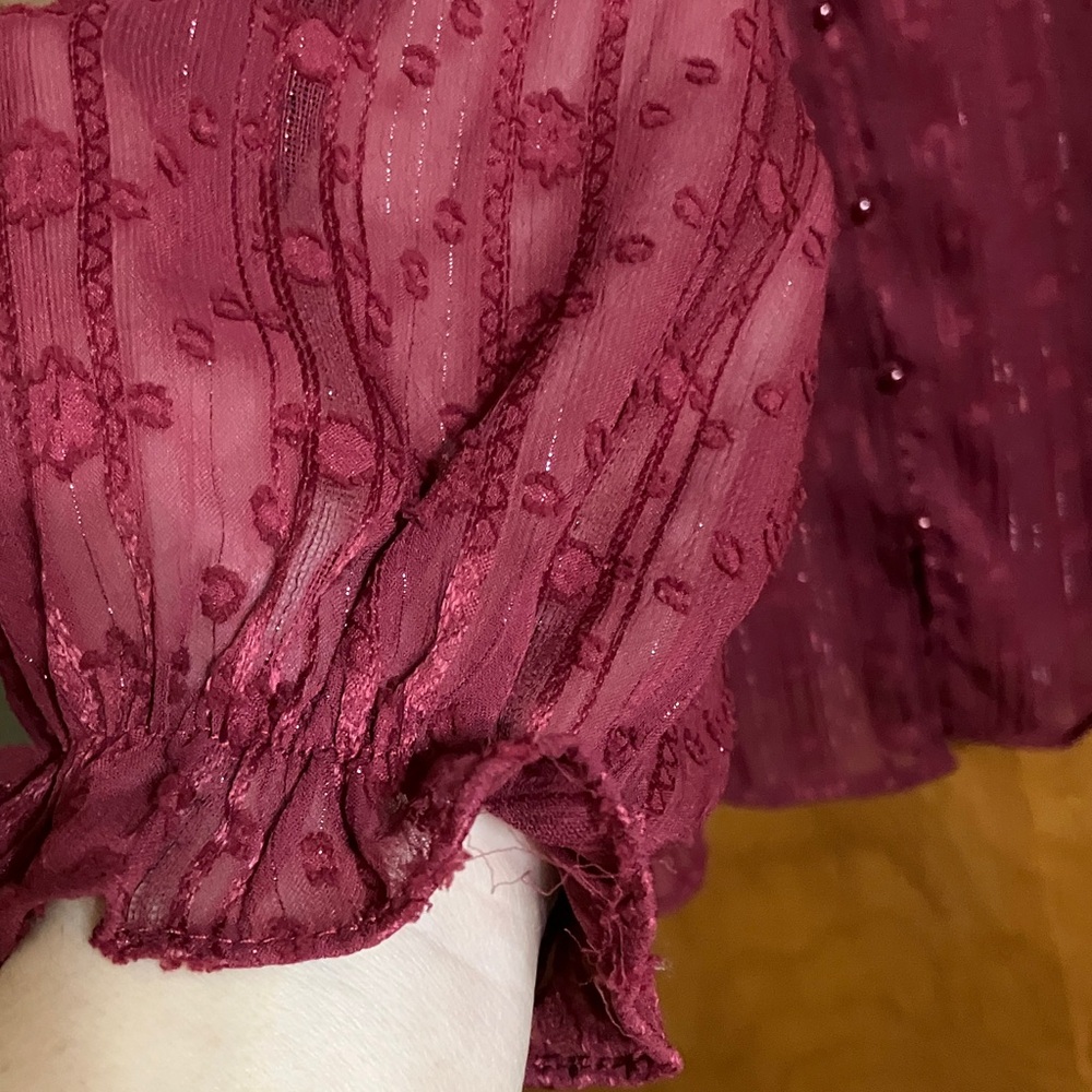 Alice Blue Deep burgundy blouse - Picture 10 of 12